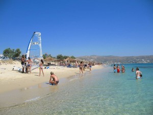 Plaka beach in Naxos
