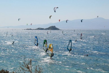 Wind Surfing in Naxos